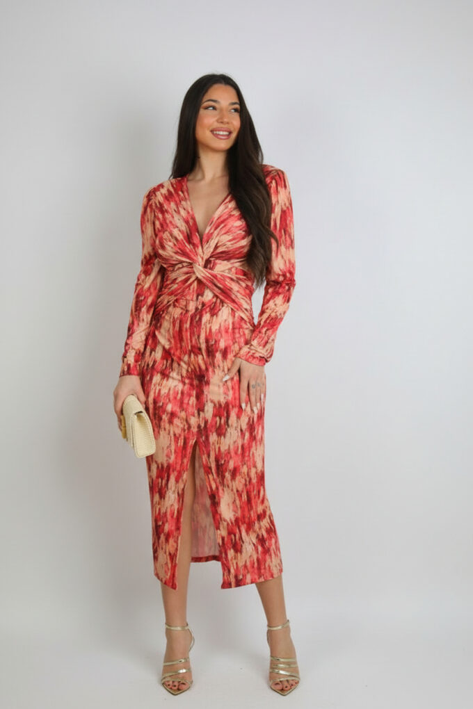 Vestido Estampado Nudo