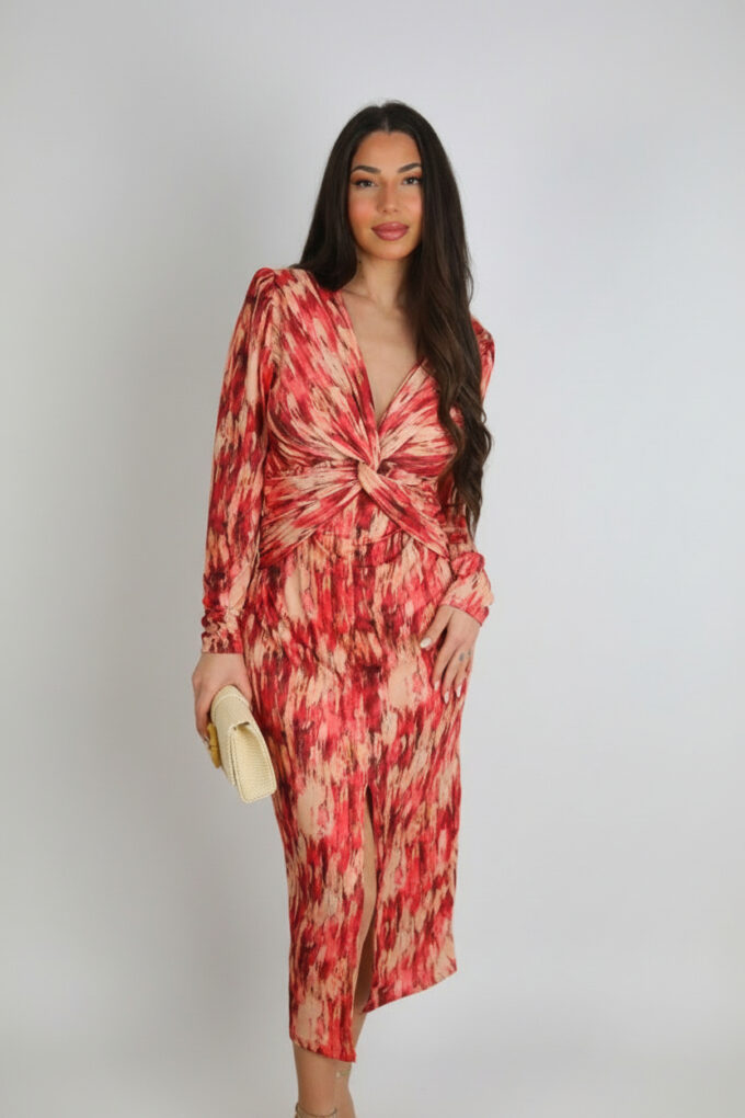 Vestido Estampado Nudo