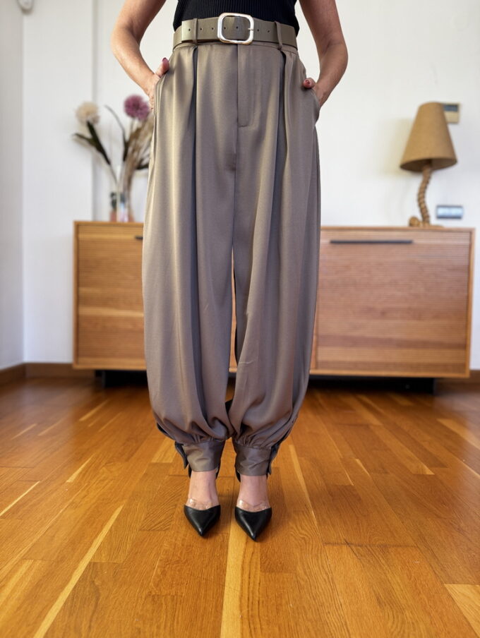 Pantalon Cinturón Bajo Botón