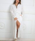 Vestido Camisero Perforado - Imagen 4