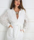 Vestido Camisero Perforado - Imagen 7