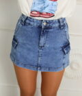 Falda-Pantalón Vaquera Cargo - Imagen 4