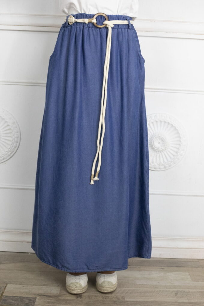 Falda Vaquera Cinturón Cuerda