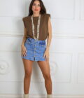 Falda-Pantalón Vaquera Botones