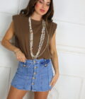 Falda-Pantalón Vaquera Botones - Imagen 7