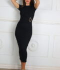 Vestido Manga Corta Hebilla - Imagen 7