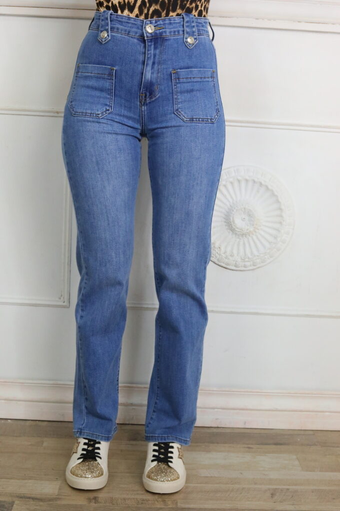 Vaquero Recto Bolsillos