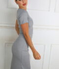Vestido Manga Corta Hebilla - Imagen 9