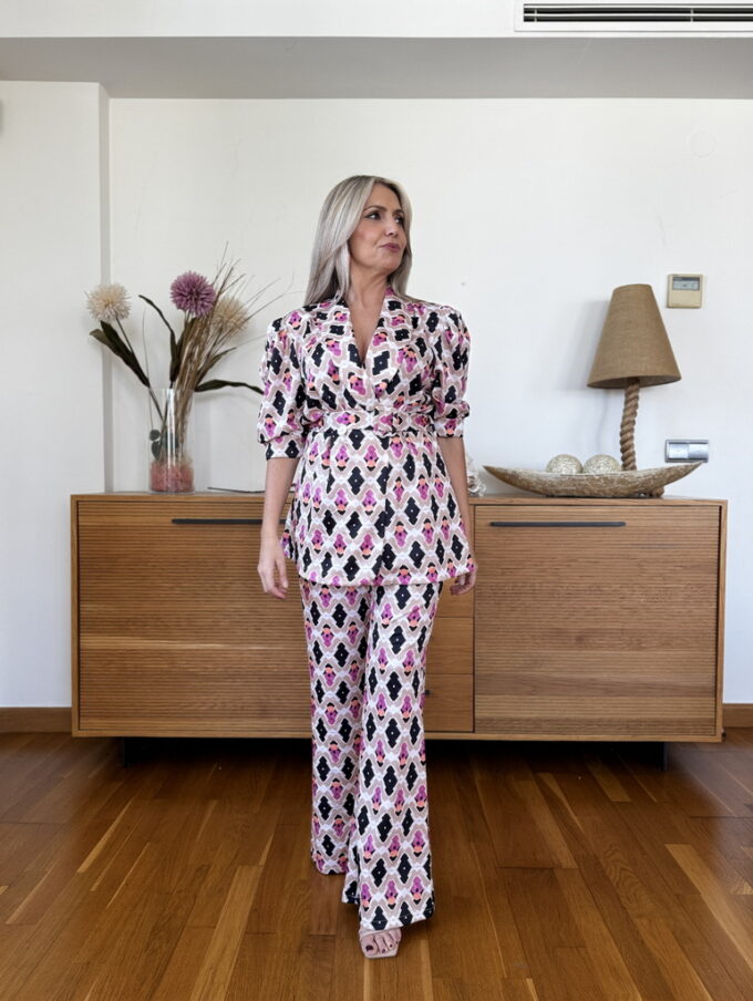 Traje Estampado Cinturón