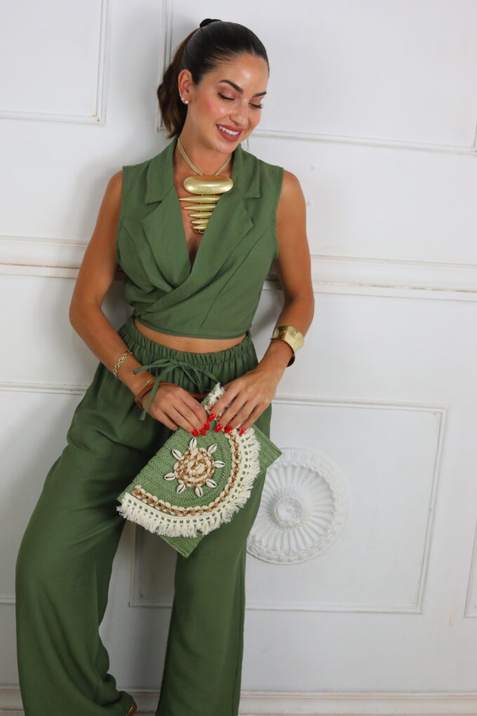 Conjunto Chaleco-Blusa