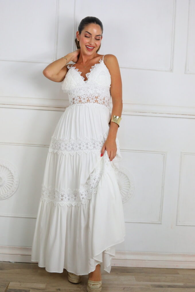 Vestido Largo Croché