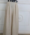 Pantalon Efecto Lino Cinturón - Imagen 4