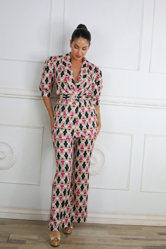 Traje Estampado Cinturón