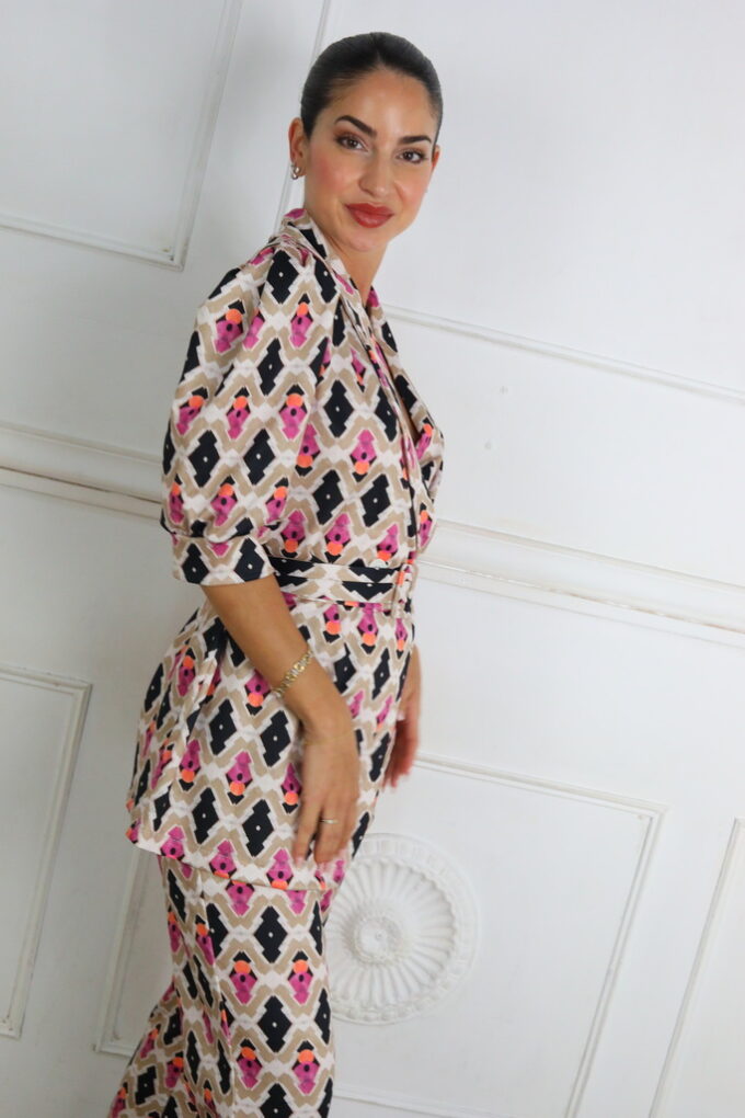 Traje Estampado Cinturón