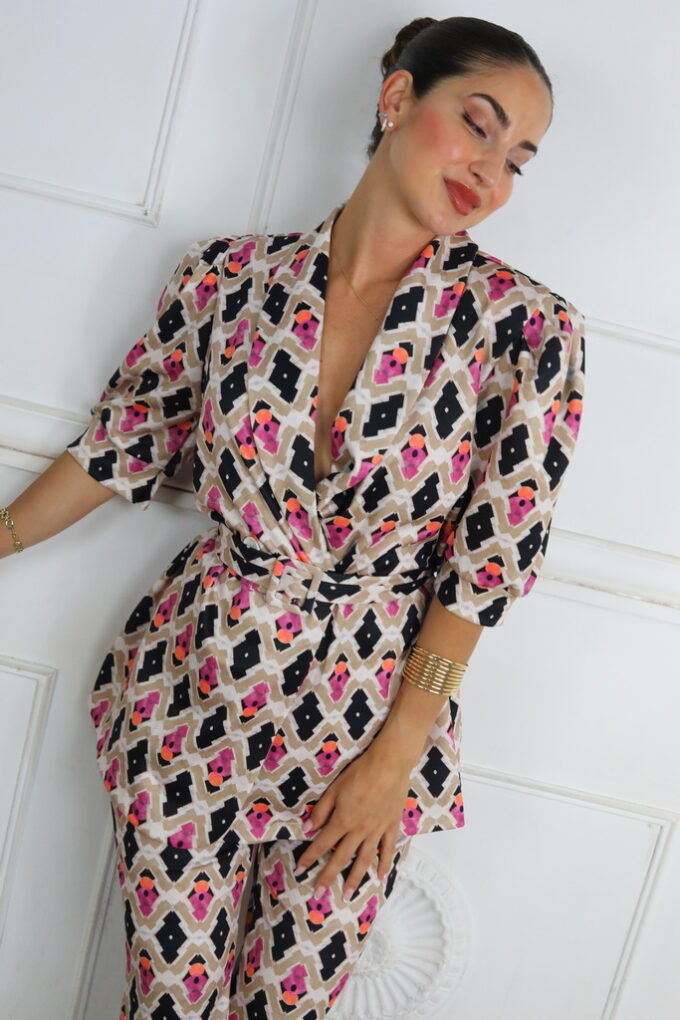 Traje Estampado Cinturón