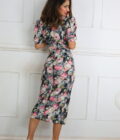 Vestido Estampado Fruncido - Imagen 4