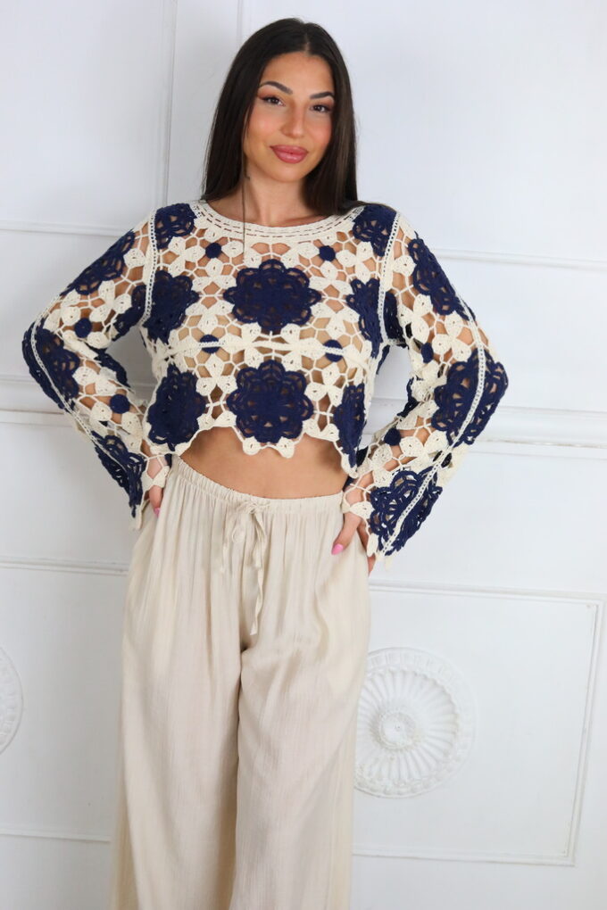 Jersey Croché Bicolor