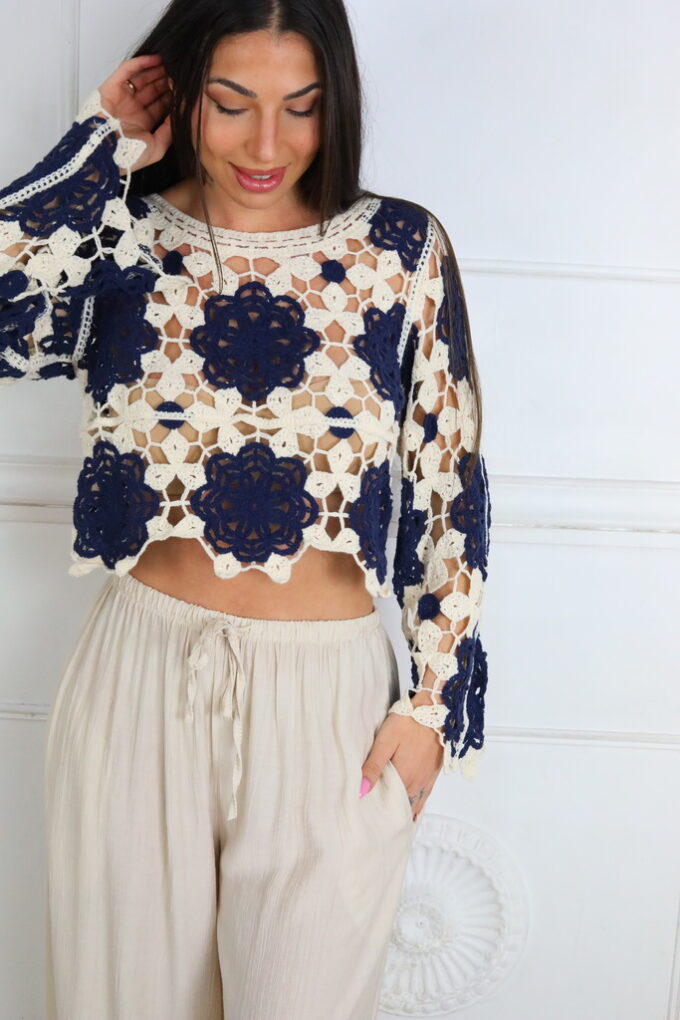 Jersey Croché Bicolor