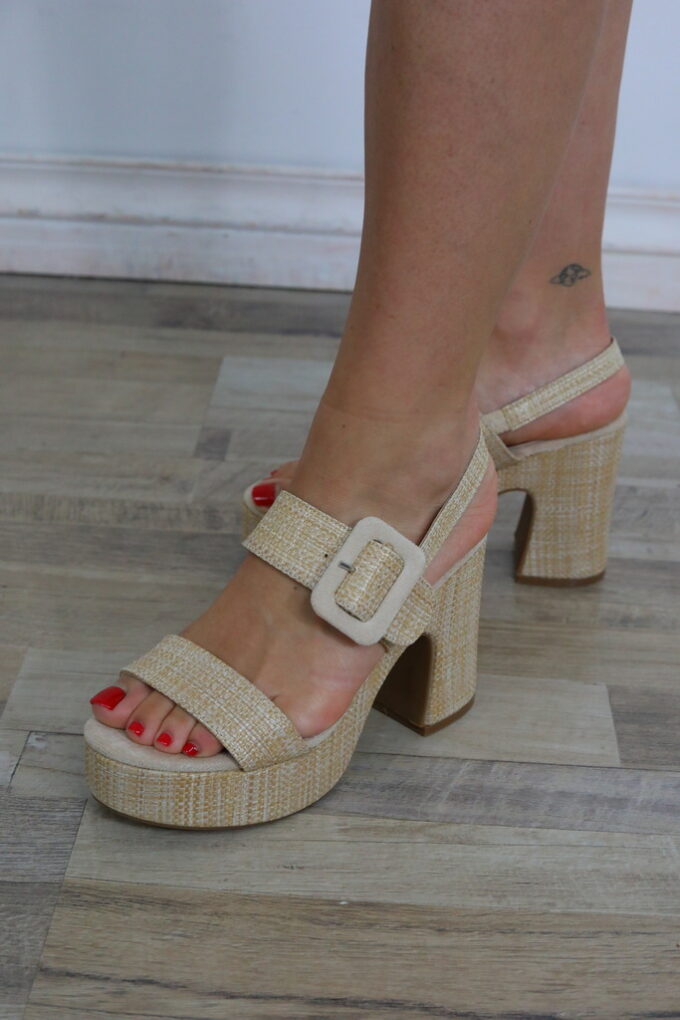 Tacón Ancho Hebilla