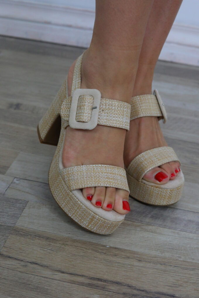 Tacón Ancho Hebilla