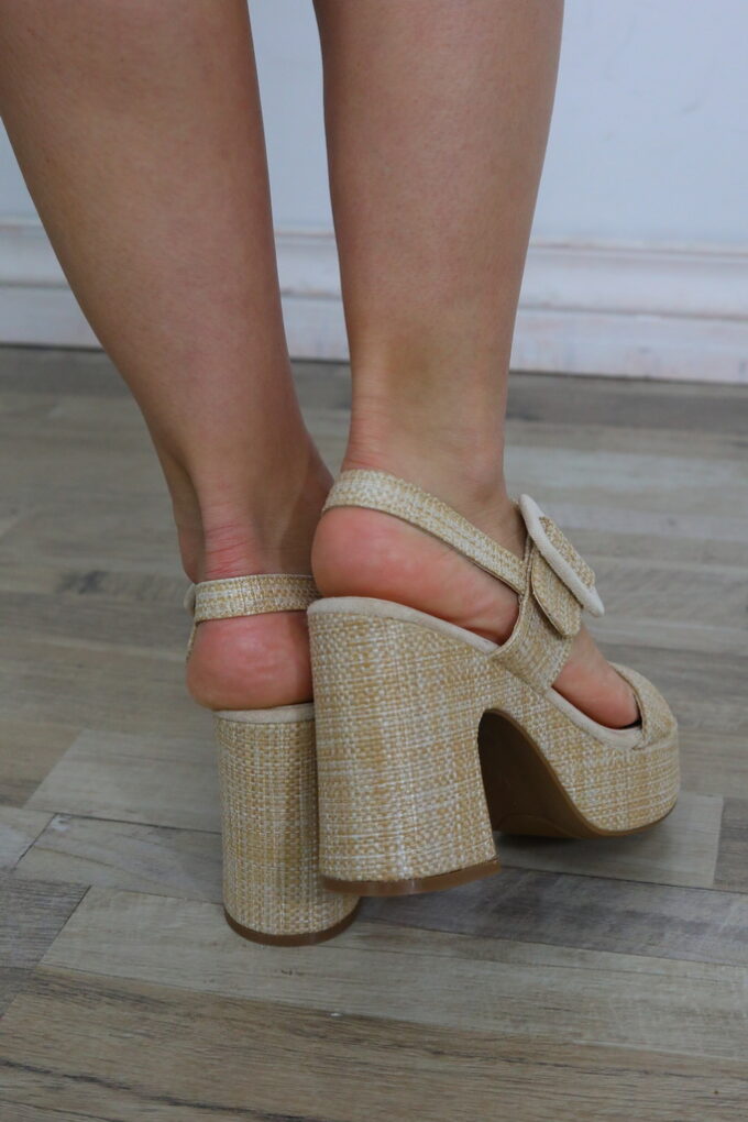 Tacón Ancho Hebilla