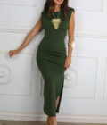 Vestido Licra Hombreras Básic - Imagen 7