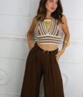 Pantalon Efecto Lino Cinturón - Imagen 10