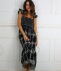 Vestido Fruncido Bordado