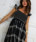 Vestido Fruncido Bordado - Imagen 2