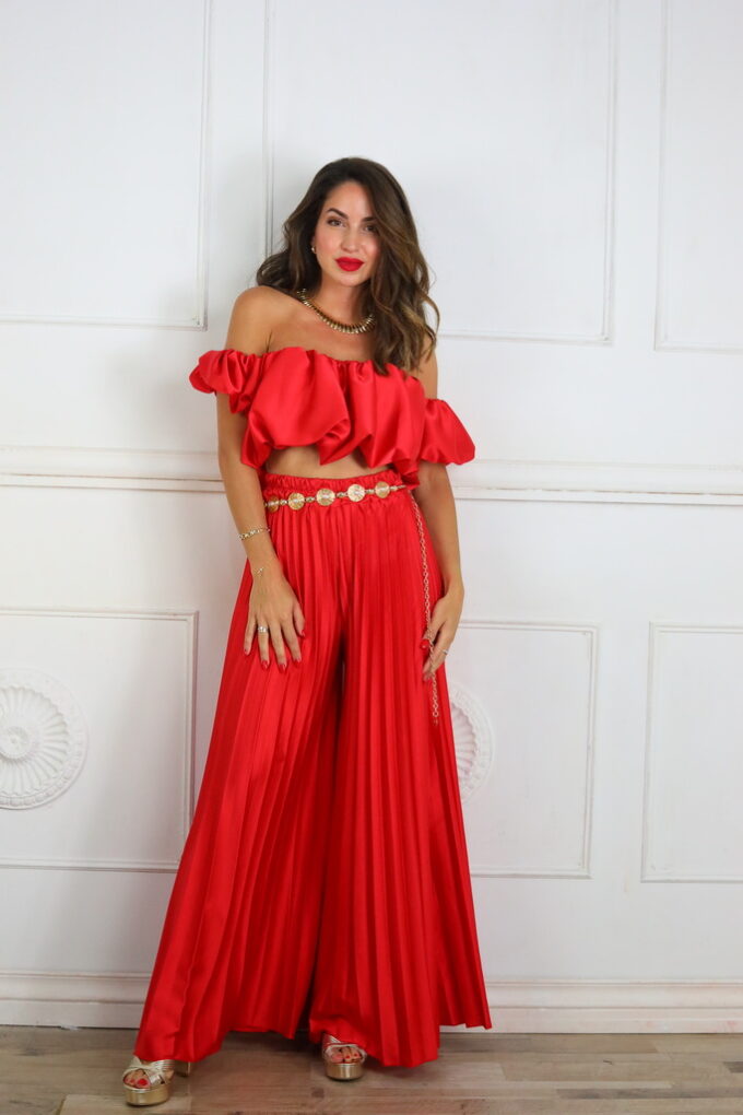 Conjunto Raso Plisado