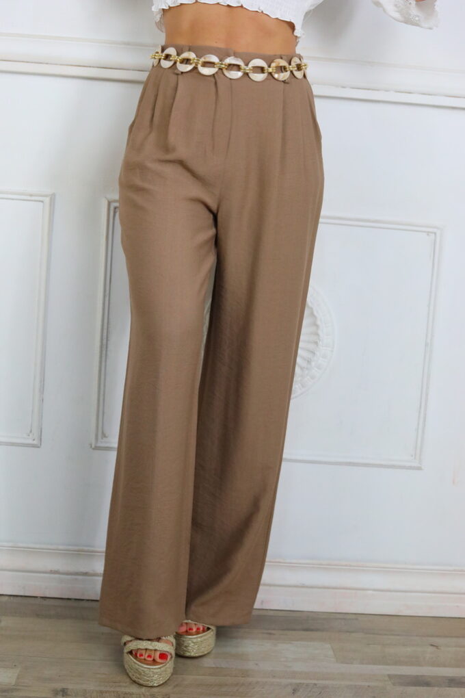 Pantalon Efecto Lino Básic