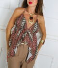 Top Estampado Brillo