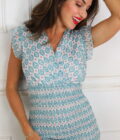Vestido Fruncido Estampado - Imagen 7