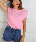 Camiseta Hombreras Brillos - Imagen 2