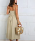 Vestido Efecto Lino Bolas - Imagen 4