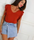 Falda-Pantalón Vaquera Brillos - Imagen 2