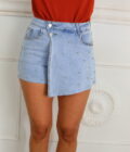 Falda-Pantalón Vaquera Brillos - Imagen 3