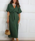 Vestido Efecto Lino Nipón