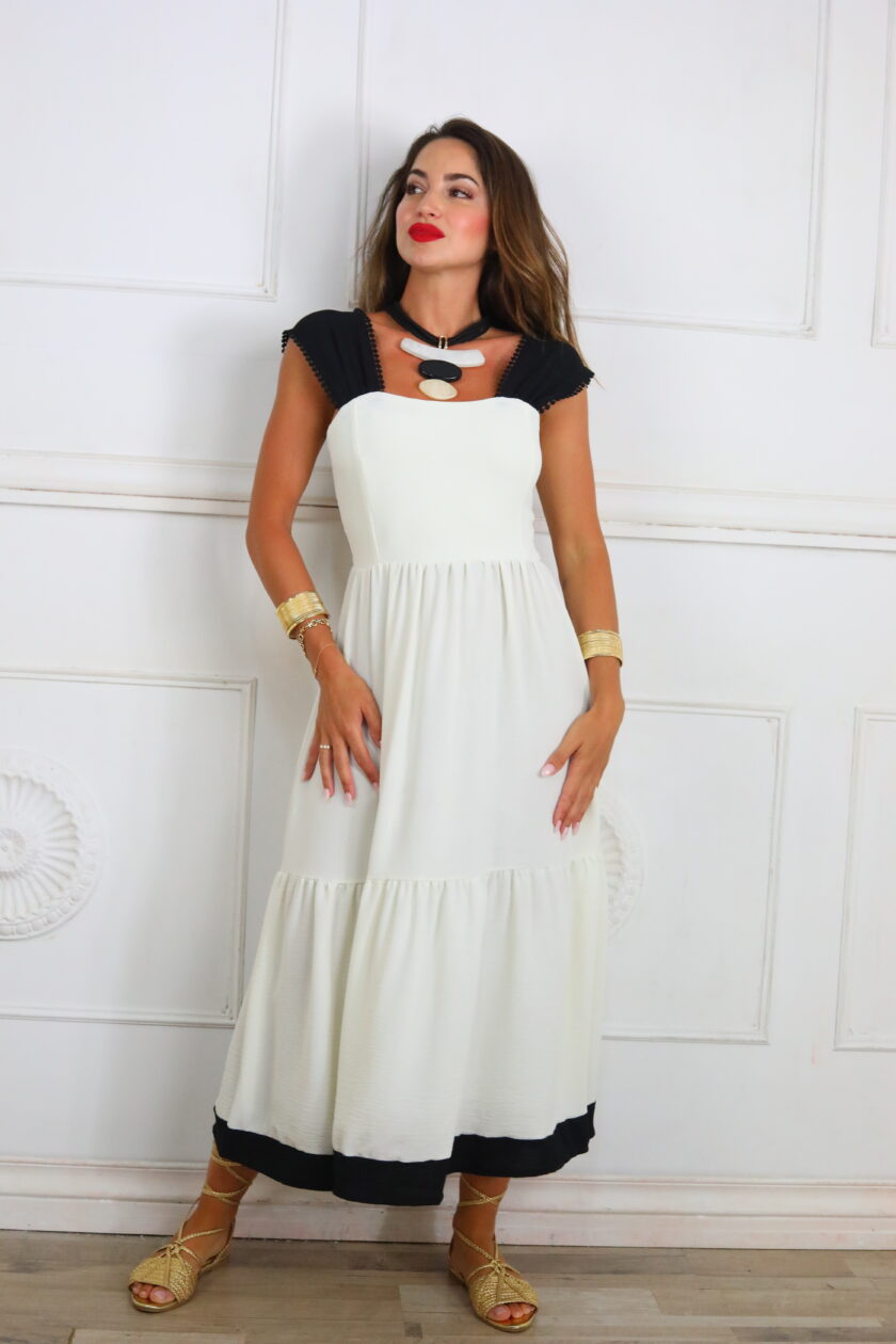Vestido Largo Bicolor