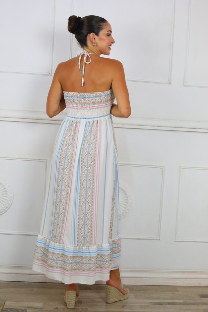 Vestido Fruncido Estampado