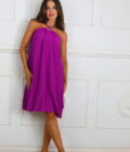 Vestido Efecto Lino Hebilla - Imagen 4