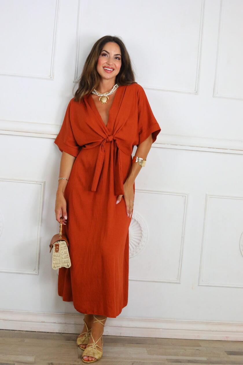Vestido Efecto Lino Nipón - Imagen 7