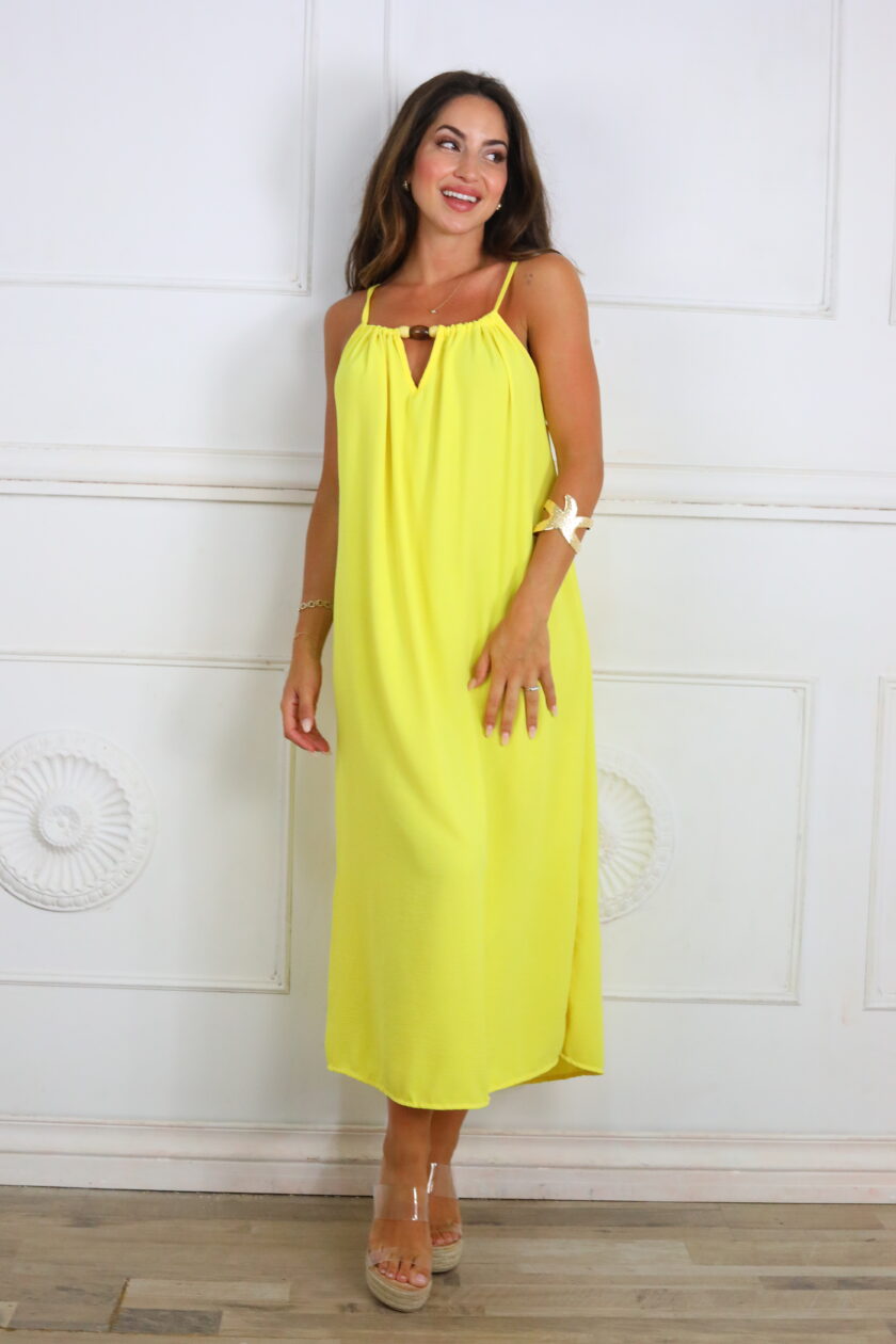 Vestido Escote Madera