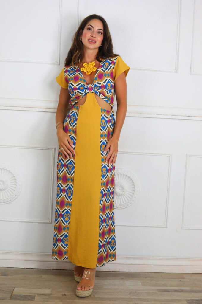 Vestido Estampado Descubierto