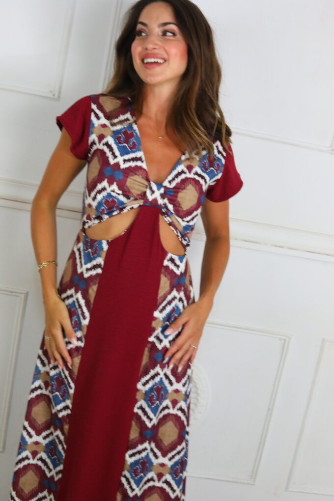 Vestido Estampado Descubierto