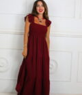 Vestido Fruncido Tiranta Volante - Imagen 14