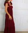 Vestido Fruncido Tiranta Volante - Imagen 8