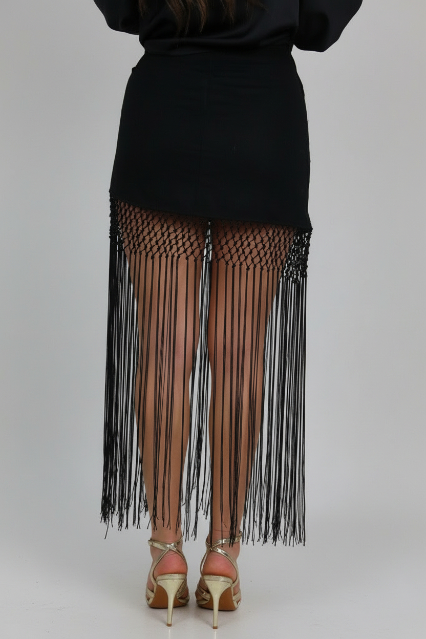 Falda Bordada Flecos - Imagen 6