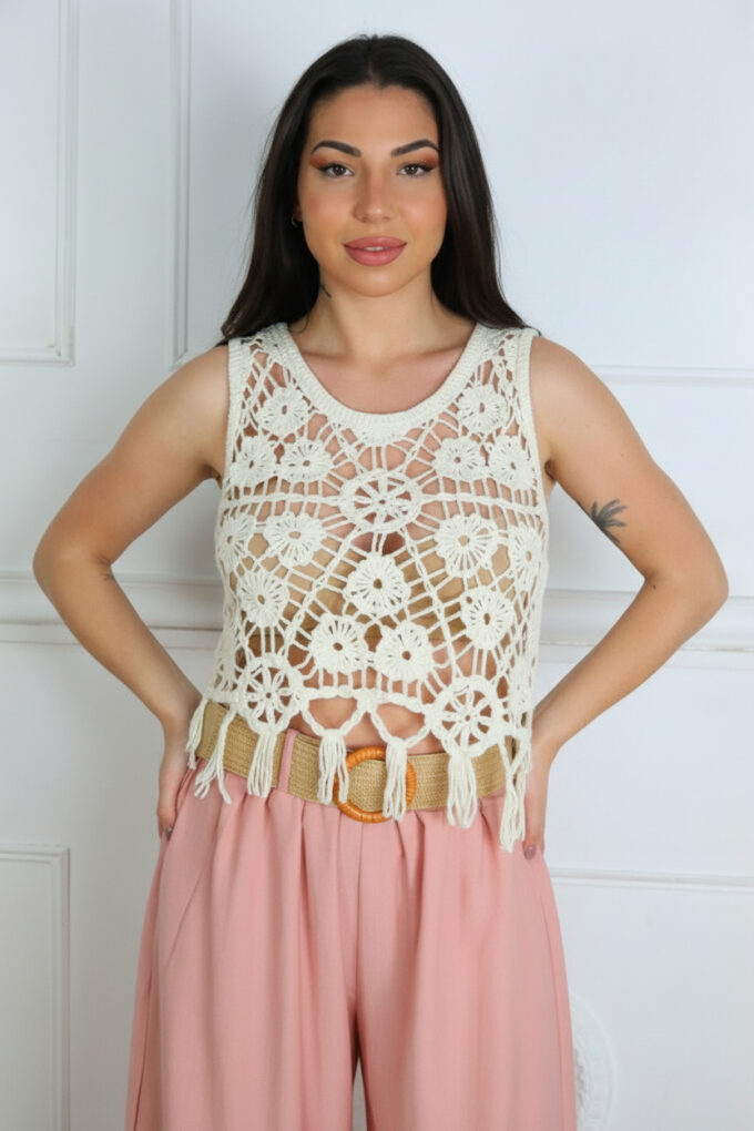 Camiseta Tiranta Croché