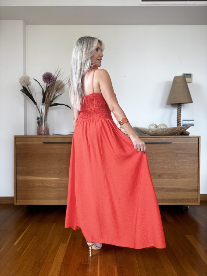 Vestido Corsé Efecto Lino